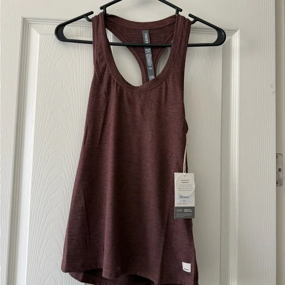 Vuori Women’s Lux Performance Tank - Chestnut Heather - Picture 2 of 4